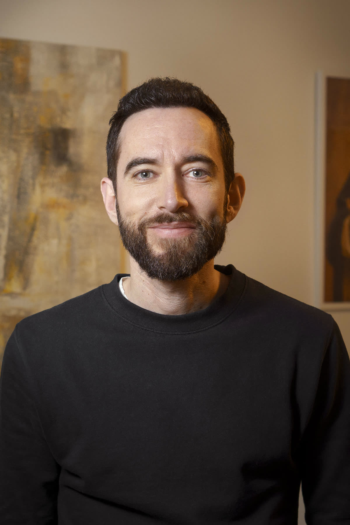 Head-and-shoulders portrait of Tobias Runeson in a black crewneck shirt